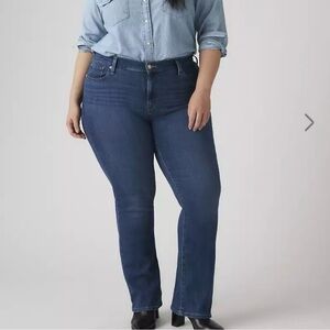 Levi's Women's Plus Classic Bootcut Mid Rise Hypersoft Blue Size 24W , NWT
